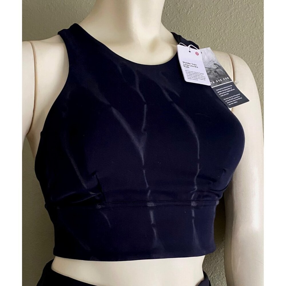 size 4 NWT Lululemon Wunder Train Longline Bra Fade *Medium Support, C/D‎ Cup - Picture 2 of 10